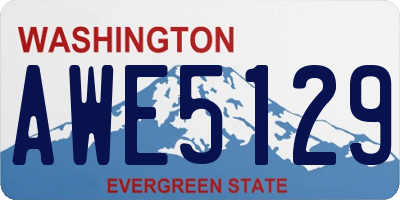 WA license plate AWE5129