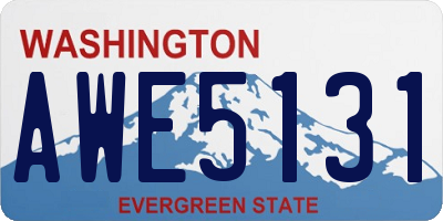 WA license plate AWE5131