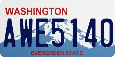 WA license plate AWE5140
