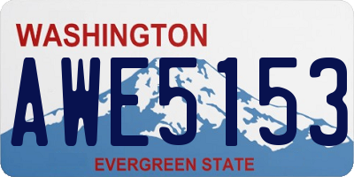 WA license plate AWE5153