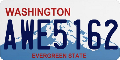 WA license plate AWE5162