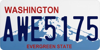 WA license plate AWE5175