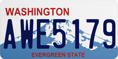 WA license plate AWE5179