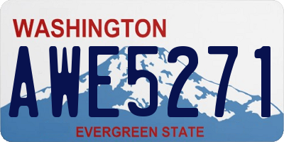 WA license plate AWE5271