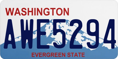 WA license plate AWE5294