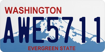 WA license plate AWE5711