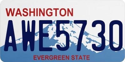 WA license plate AWE5730