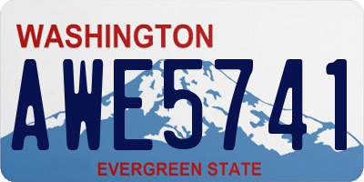 WA license plate AWE5741