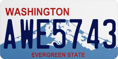 WA license plate AWE5743