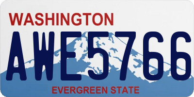 WA license plate AWE5766