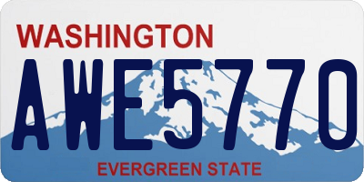 WA license plate AWE5770