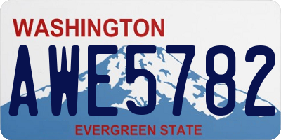 WA license plate AWE5782