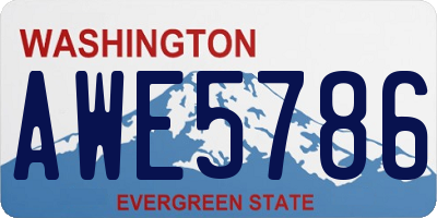 WA license plate AWE5786