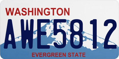 WA license plate AWE5812