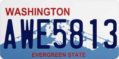 WA license plate AWE5813