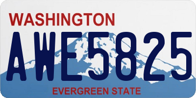 WA license plate AWE5825