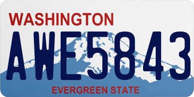 WA license plate AWE5843