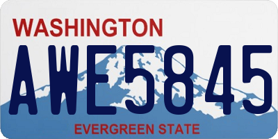WA license plate AWE5845