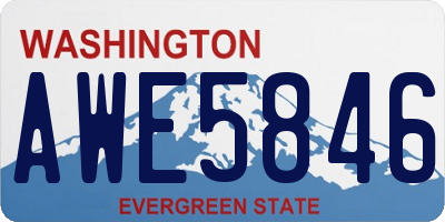 WA license plate AWE5846