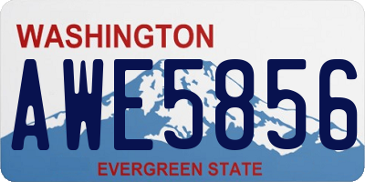 WA license plate AWE5856