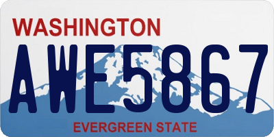WA license plate AWE5867
