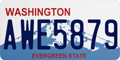WA license plate AWE5879