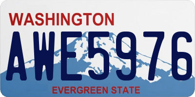 WA license plate AWE5976