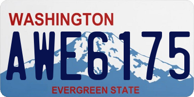 WA license plate AWE6175