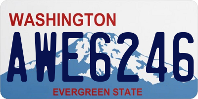 WA license plate AWE6246