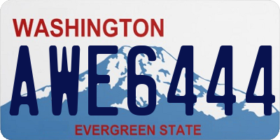 WA license plate AWE6444