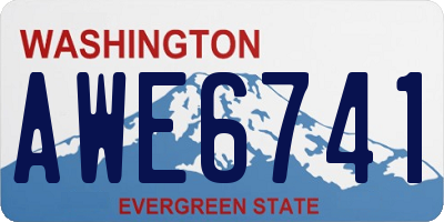 WA license plate AWE6741