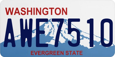 WA license plate AWE7510