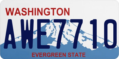 WA license plate AWE7710