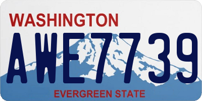 WA license plate AWE7739