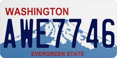 WA license plate AWE7746