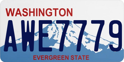 WA license plate AWE7779