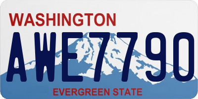 WA license plate AWE7790