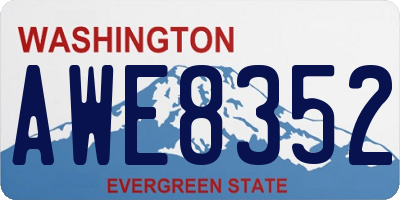 WA license plate AWE8352