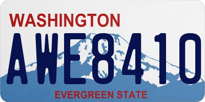 WA license plate AWE8410