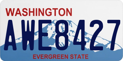 WA license plate AWE8427