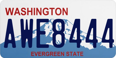 WA license plate AWE8444