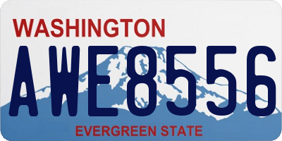 WA license plate AWE8556
