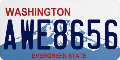 WA license plate AWE8656