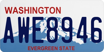 WA license plate AWE8946