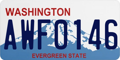 WA license plate AWF0146