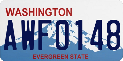 WA license plate AWF0148
