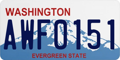 WA license plate AWF0151