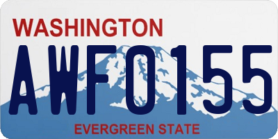 WA license plate AWF0155