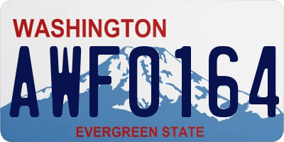 WA license plate AWF0164