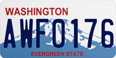 WA license plate AWF0176